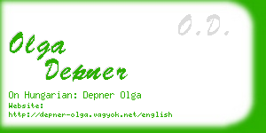 olga depner business card